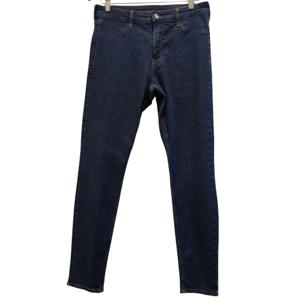 &Denim Dark Blue Wash Skinny Ankle Jeans -- Size 30
